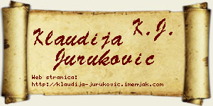 Klaudija Juruković vizit kartica